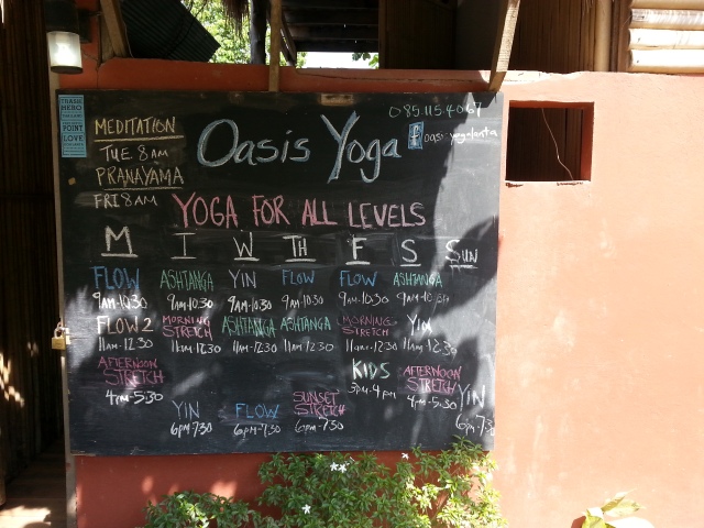 Oasis Yoga class schedule